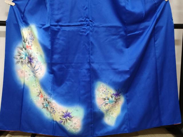 平和屋着物■訪問着 枝花文 暈し染め 金彩 洗える着物 CABF9886ev