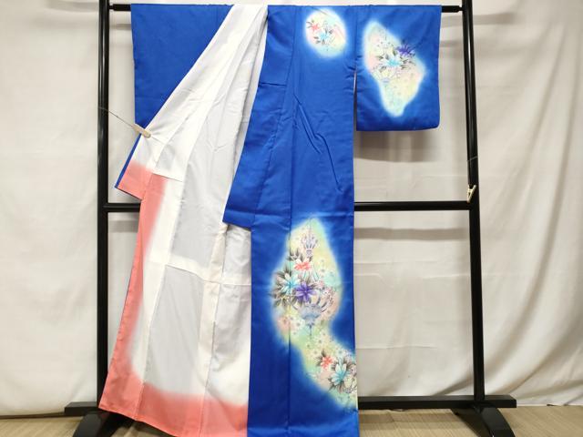 平和屋着物■訪問着 枝花文 暈し染め 金彩 洗える着物 CABF9886ev