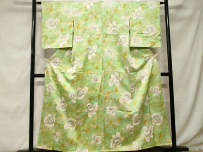 平和屋着物■小紋 草花文 暈し染め 金彩 洗える着物 CABF9898ev