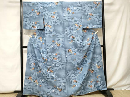 平和屋着物■小紋 枝楓文 暈し染め 洗える着物 CABF9901ev