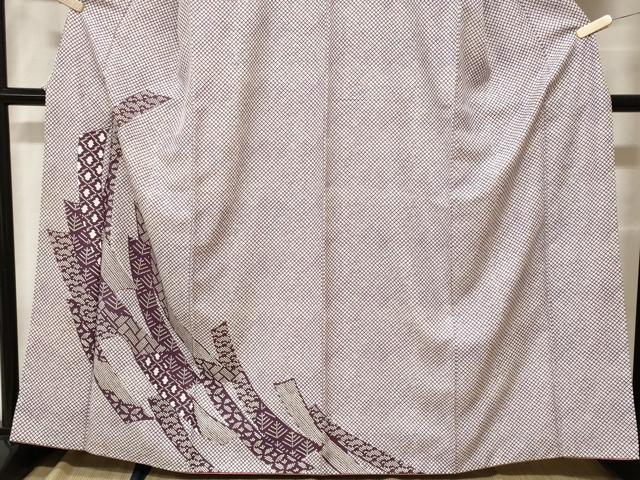 平和屋着物■訪問着 短冊吉祥花文 鹿の子 洗える着物 CABF9903ev