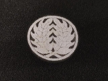 平和屋着物■黒留袖　刺繍　飛鶴松葉文　暈し染め　金彩　洗える着物　CABF9907ev