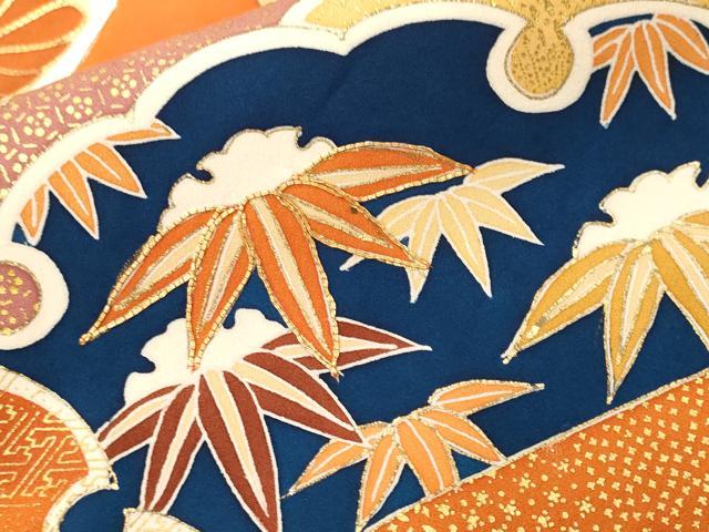 平和屋着物■訪問着 駒刺繍 雪輪重ね松竹吉祥文 金彩 正絹 逸品 CABF9916ev