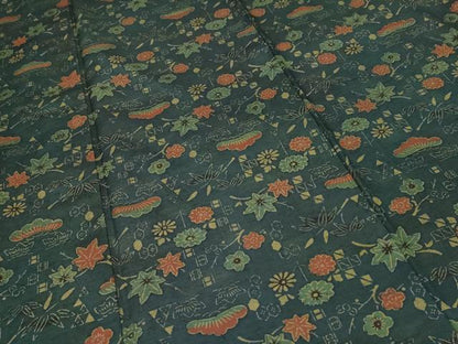 平和屋着物■上質な紬 松竹梅花文 正絹 逸品 CABF9918ev