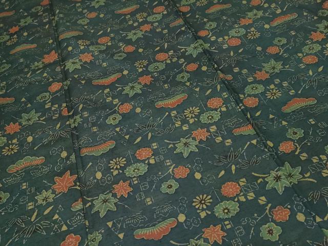 平和屋着物■上質な紬 松竹梅花文 正絹 逸品 CABF9918ev