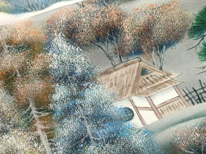 平和屋着物■豪華黒留袖 遠山風景文 暈し染め 正絹 逸品 CABF9919ev
