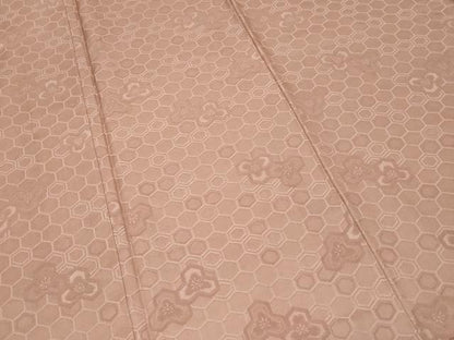 平和屋着物■上質な色無地 毘沙門亀甲地紋 肥後煤竹色 正絹 逸品 CABF9925ev