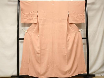 平和屋着物■上質な色無地 霞地紋 伽羅色 正絹 逸品 CABF9926ev