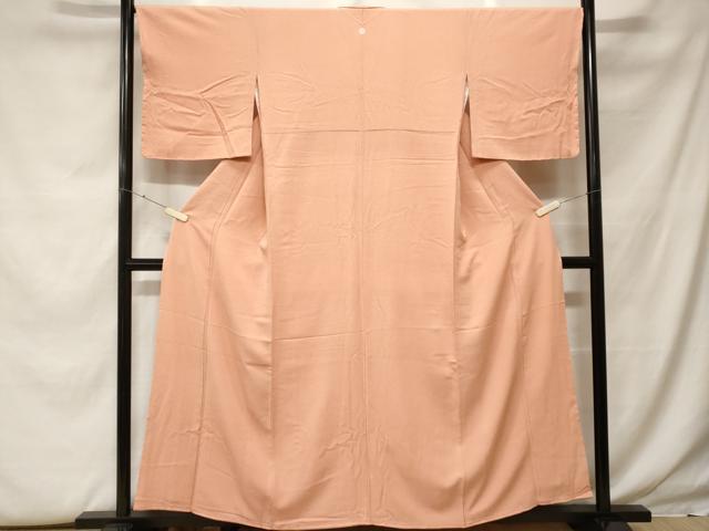 平和屋着物■上質な色無地 霞地紋 伽羅色 正絹 逸品 CABF9926ev