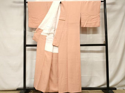 平和屋着物■上質な色無地 霞地紋 伽羅色 正絹 逸品 CABF9926ev