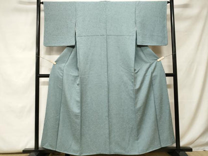 平和屋着物■上質な色無地 松竹梅亀甲地紋 湊鼠色 正絹 逸品 CABF9929ev
