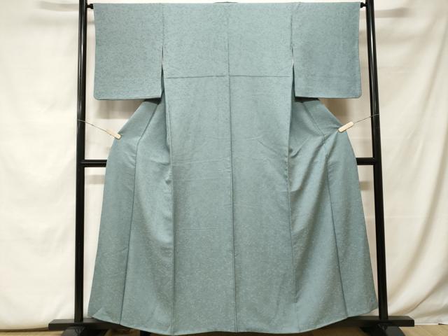 平和屋着物■上質な色無地 松竹梅亀甲地紋 湊鼠色 正絹 逸品 CABF9929ev