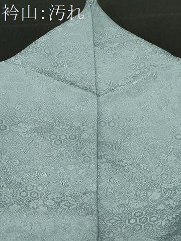 平和屋着物■上質な色無地 松竹梅亀甲地紋 湊鼠色 正絹 逸品 CABF9929ev