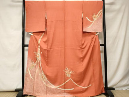 平和屋着物■訪問着 鬘帯花車文 たたき染め 金彩 正絹 逸品 CABF9932ev