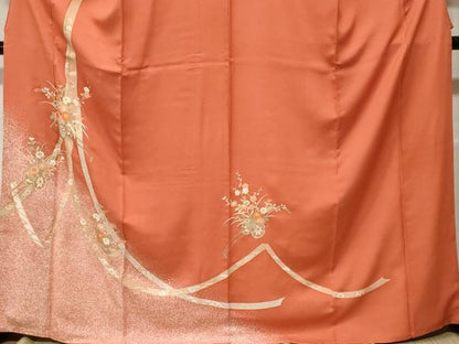 平和屋着物■訪問着 鬘帯花車文 たたき染め 金彩 正絹 逸品 CABF9932ev