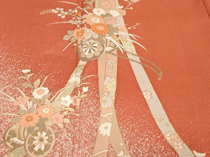 平和屋着物■訪問着 鬘帯花車文 たたき染め 金彩 正絹 逸品 CABF9932ev