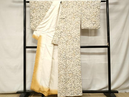 平和屋着物■上質な小紋　辻が花　正絹　逸品　CABF9937ev