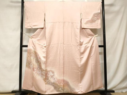 平和屋着物■訪問着 シルエット 枝花文 暈し染め 金銀彩 正絹 逸品 CABF9942ev