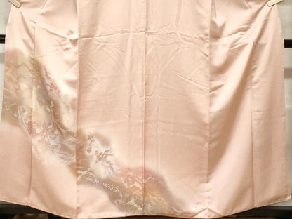 平和屋着物■訪問着 シルエット 枝花文 暈し染め 金銀彩 正絹 逸品 CABF9942ev