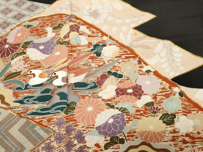 平和屋着物■豪華黒留袖 駒刺繍 辻が花 金彩 正絹 逸品 CABF9945ev