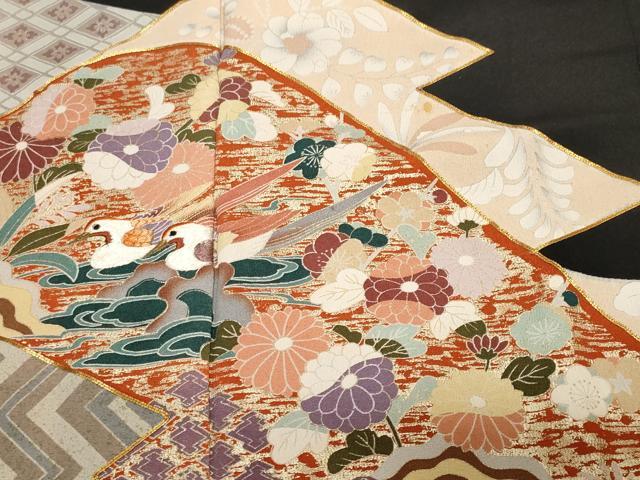 平和屋着物■豪華黒留袖 駒刺繍 辻が花 金彩 正絹 逸品 CABF9945ev