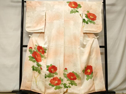 平和屋着物■訪問着　手描き　枝花文　暈し染め　正絹　逸品　CABF9947ev