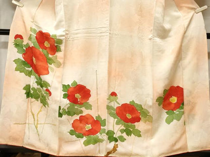 平和屋着物■訪問着　手描き　枝花文　暈し染め　正絹　逸品　CABF9947ev