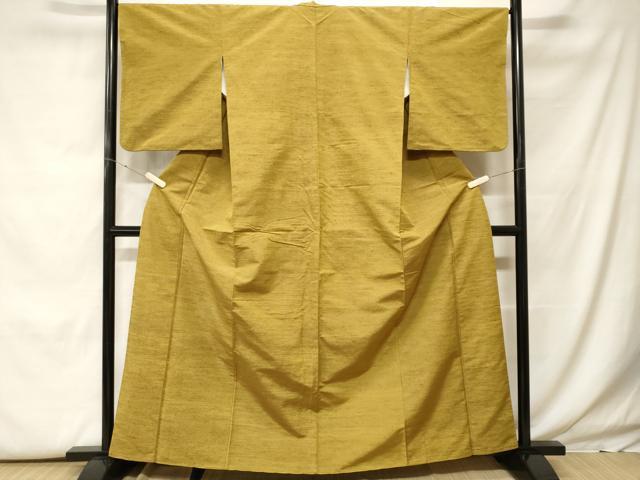 平和屋着物■上質な紬　桑染色　正絹　逸品　CABF9948ev