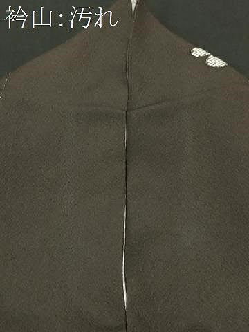 平和屋着物■上質な小紋　舞花文　黒地　正絹　逸品　CABF9958ev