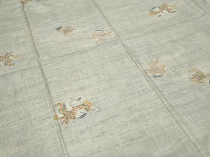 平和屋着物■上質な紬　童子遊び　正絹　逸品　CABF9959ev