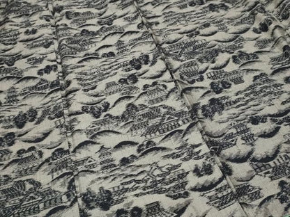 平和屋着物■上質な紬 遠山風景文 正絹 逸品 CABF9961ev