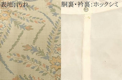 平和屋着物■本場大島紬　7マルキ　草花文　正絹　逸品　CABF9962ev