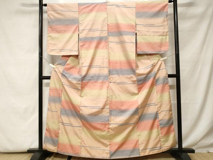 平和屋着物■上質な紬　霞文　正絹　逸品　CABF9963ev