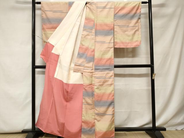 平和屋着物■上質な紬　霞文　正絹　逸品　CABF9963ev