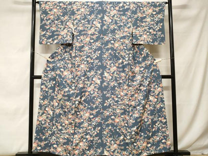 平和屋着物■上質な小紋 枝花鳥文 正絹 逸品 CABF9965ev