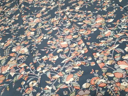 平和屋着物■上質な小紋 枝花鳥文 正絹 逸品 CABF9965ev