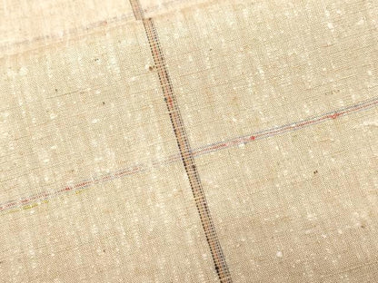 平和屋着物■上質な紬　格子柄　正絹　逸品　CABF9966ev