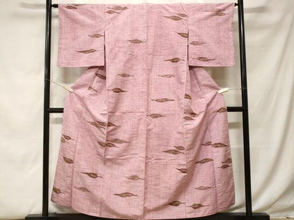 平和屋着物■上質な紬　舞葉文　正絹　逸品　CABF9967ev