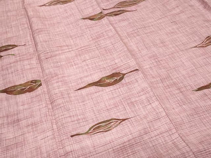 平和屋着物■上質な紬　舞葉文　正絹　逸品　CABF9967ev