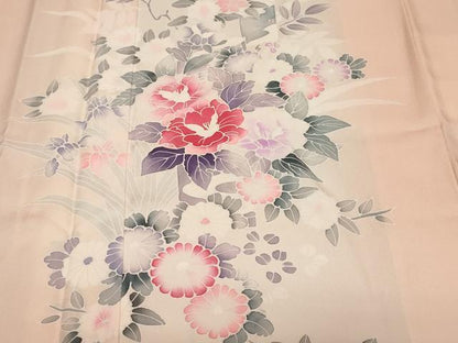 平和屋着物■訪問着　枝花文　暈し染め　正絹　逸品　CABF9969ev