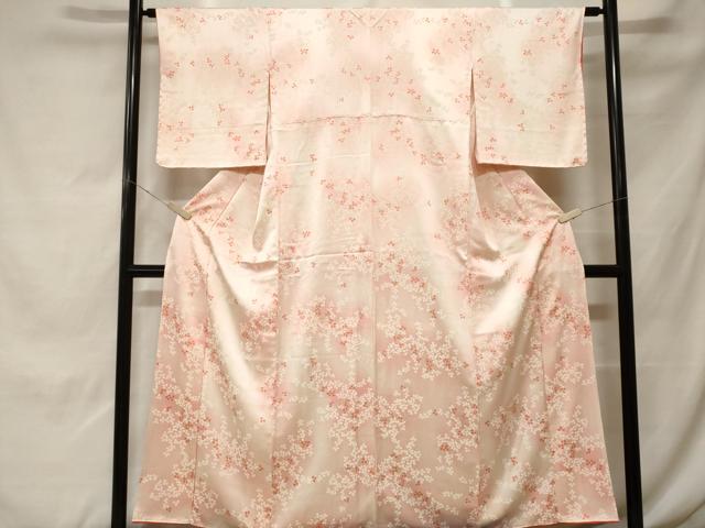 平和屋着物■上質な小紋　草花文　暈し染め　正絹　逸品　CABF9970ev