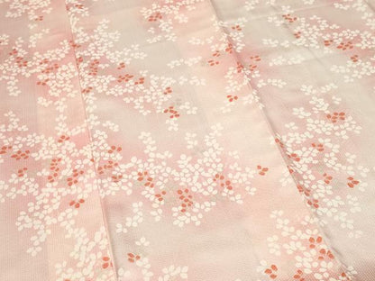 平和屋着物■上質な小紋　草花文　暈し染め　正絹　逸品　CABF9970ev