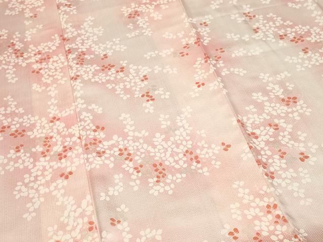 平和屋着物■上質な小紋　草花文　暈し染め　正絹　逸品　CABF9970ev