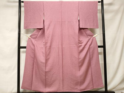 平和屋着物■上質な色無地　霞地紋　菖蒲色　正絹　逸品　CABF9971ev