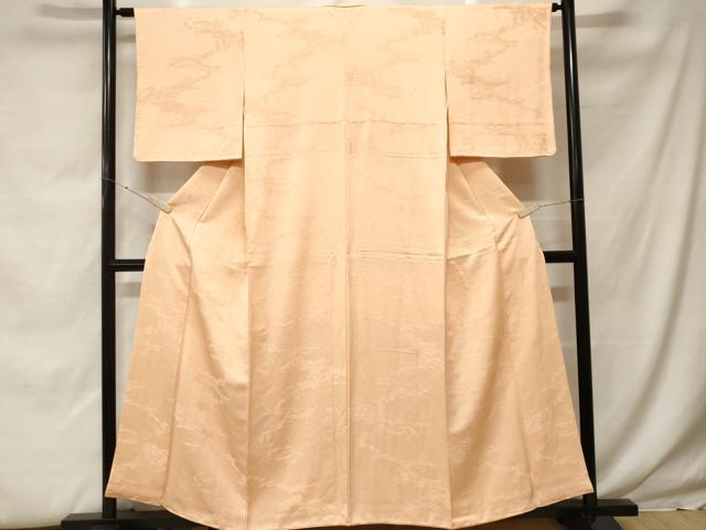 平和屋着物■上質な色無地　風景地紋　薄香色　正絹　逸品　CABF9973ev