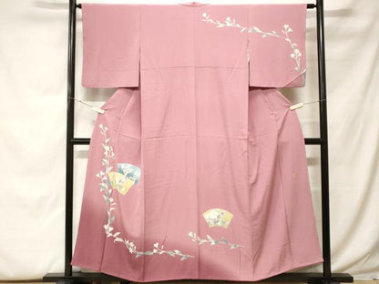 平和屋着物■訪問着　作家物　地紙枝花文　暈し染め　正絹　逸品　CABF9981ev