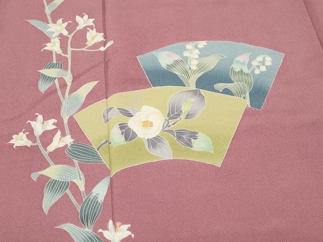 平和屋着物■訪問着　作家物　地紙枝花文　暈し染め　正絹　逸品　CABF9981ev