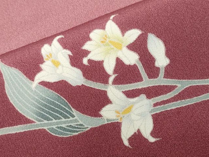 平和屋着物■訪問着　作家物　地紙枝花文　暈し染め　正絹　逸品　CABF9981ev