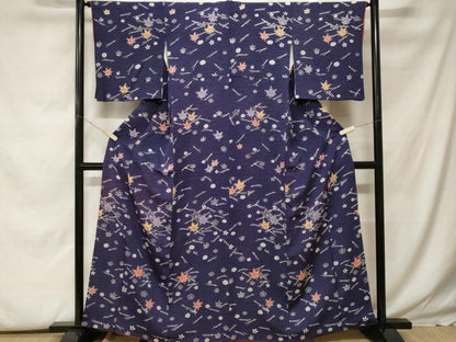 平和屋着物■上質な小紋　吹き寄せ文　正絹　逸品　CABF9983ev