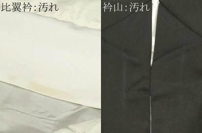 平和屋着物■豪華黒留袖　駒刺繍　松葉文　金銀彩　正絹　逸品　CABF9984ev